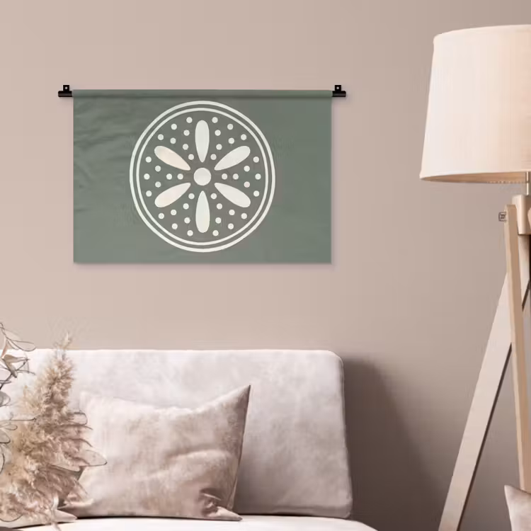 Wandkleed - Patroon - Cirkel - Abstract - Groen - Decoratie — 2