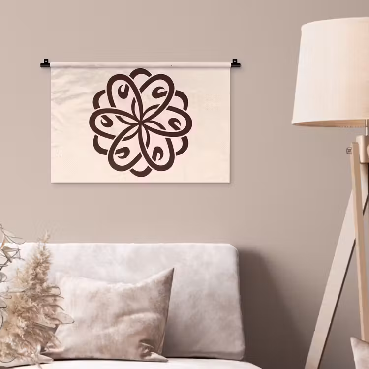 Wandkleed - Patroon - Knoop - Abstract - Modern - Bruin — 2