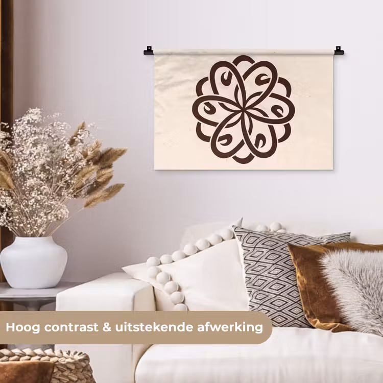 Wandkleed - Patroon - Knoop - Abstract - Modern - Bruin — 4