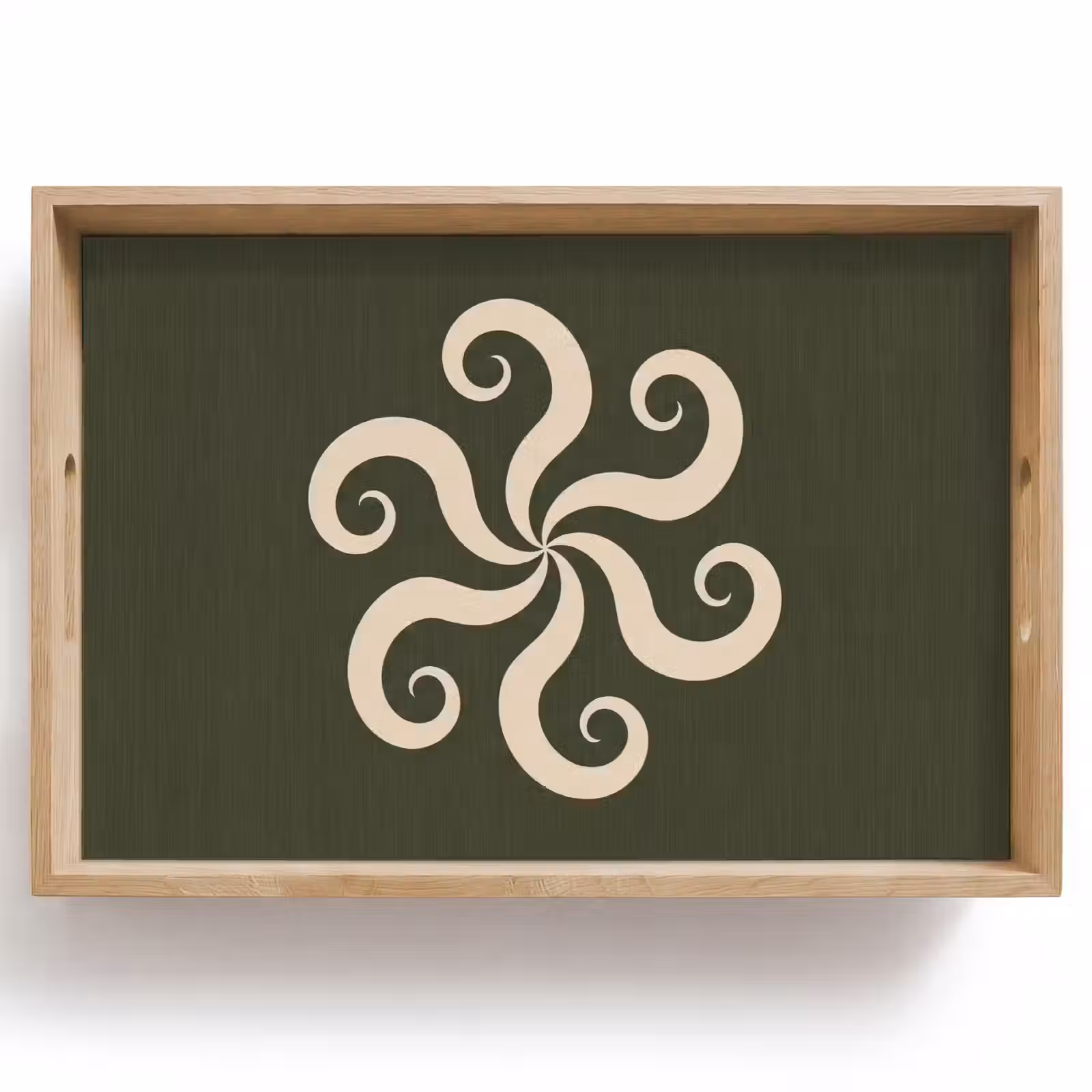 Dienblad - Patroon - Spiraal - Abstract - Modern - Groen — 1