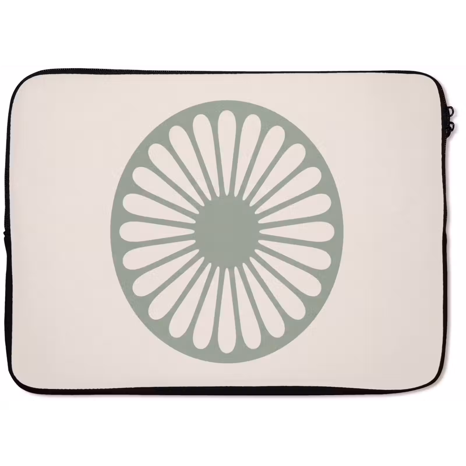 Laptophoes - Abstract - Patroon - Radiaal - Modern - Groen — 1