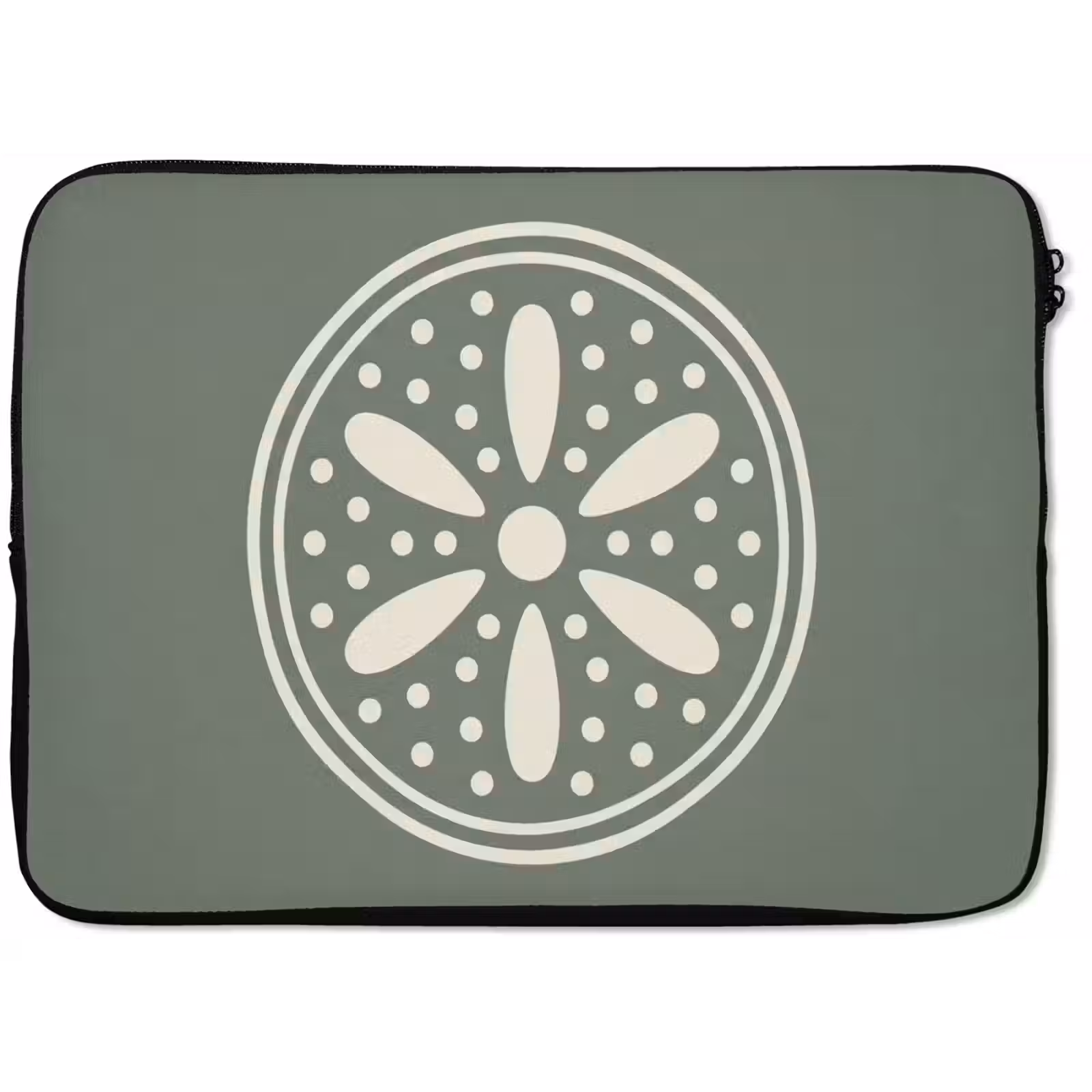 Laptophoes - Patroon - Cirkel - Abstract - Groen - Decoratie — 1