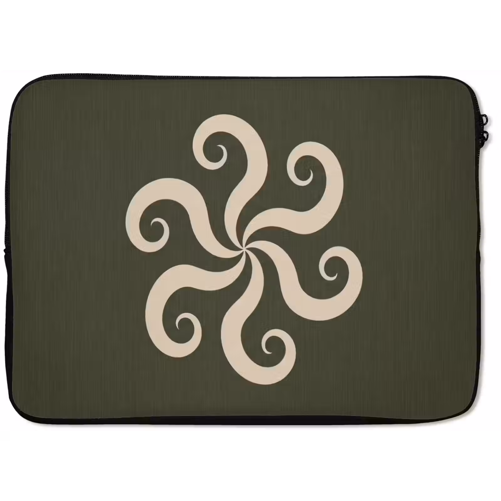 Laptophoes - Patroon - Spiraal - Abstract - Modern - Groen — 1