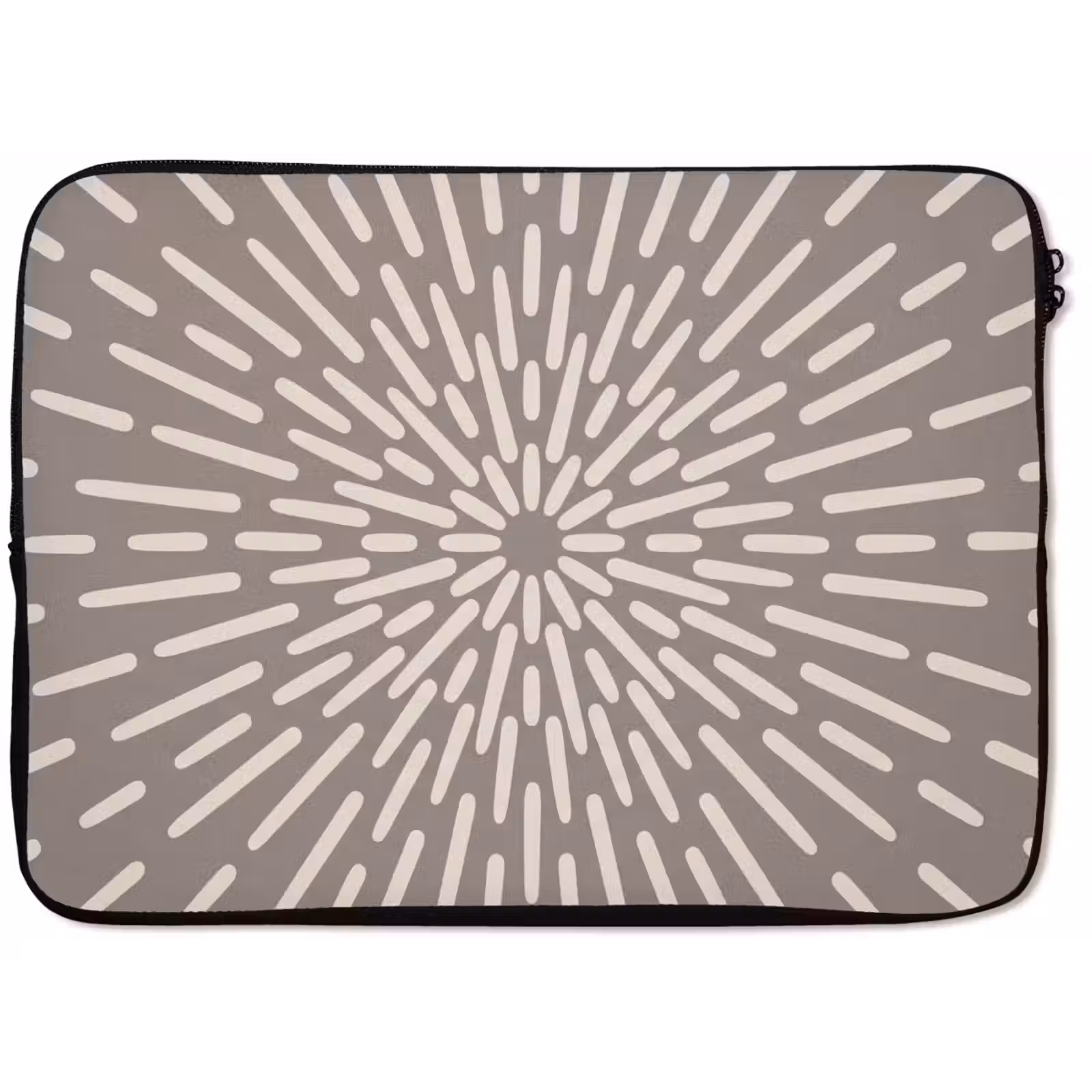 Laptophoes - Patroon - Stralen - Abstract - Modern - Grijs — 1