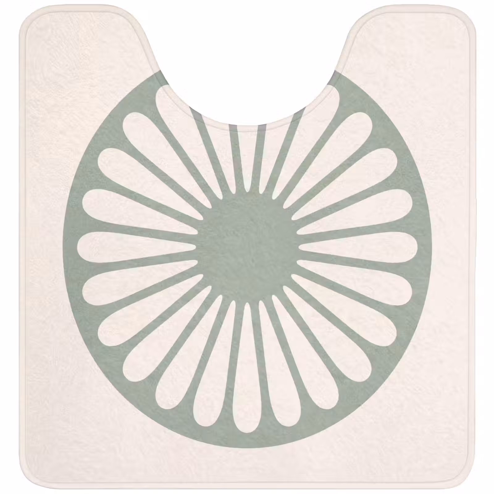 Wc Mat - Abstract - Patroon - Radiaal - Modern - Groen — 1