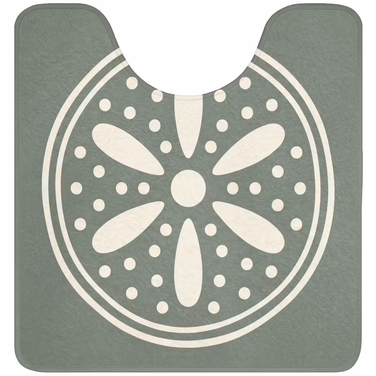 Wc Mat - Patroon - Cirkel - Abstract - Groen - Decoratie — 1