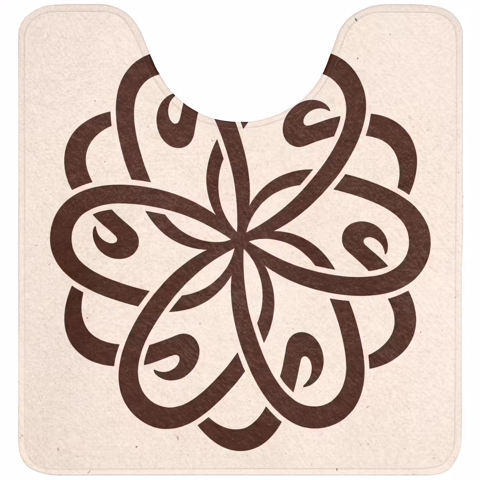Wc Mat - Patroon - Knoop - Abstract - Modern - Bruin — 1