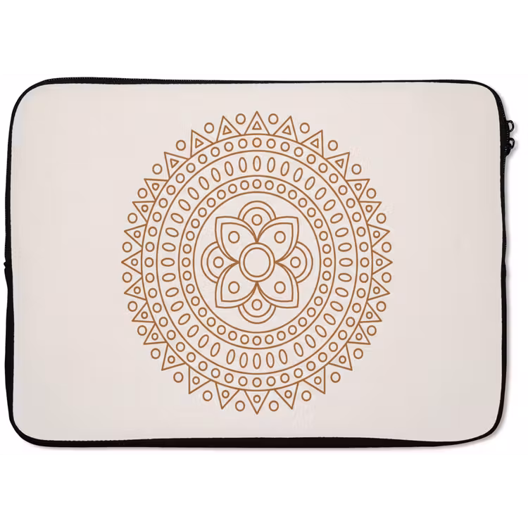 Laptophoes - Mandala - Geometrisch - Abstract - Oosters - Bruin — 1
