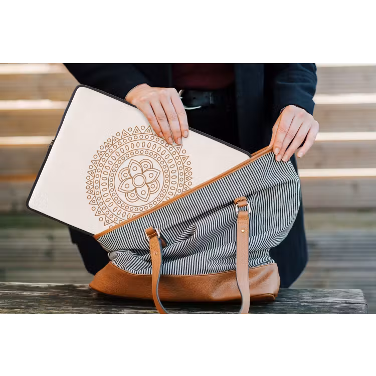Laptophoes - Mandala - Geometrisch - Abstract - Oosters - Bruin — 4