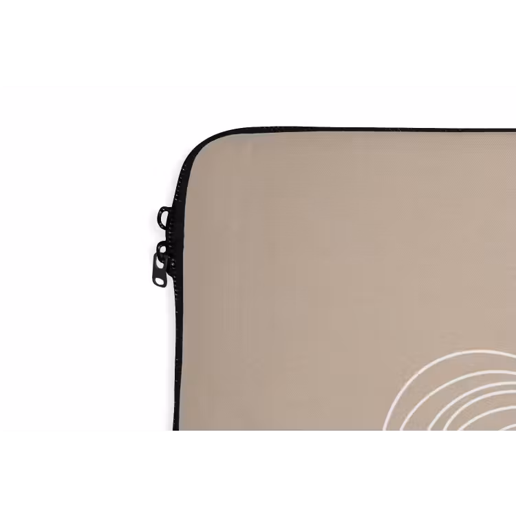 Laptophoes - Patroon - Lijnen - Abstract - Minimalistisch - Beige — 5