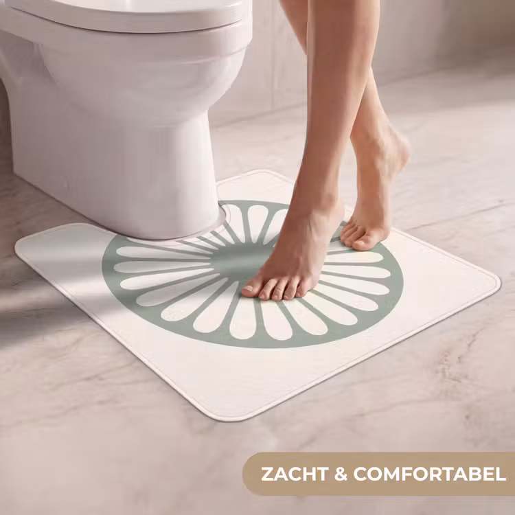 Wc Mat - Abstract - Patroon - Radiaal - Modern - Groen — 5