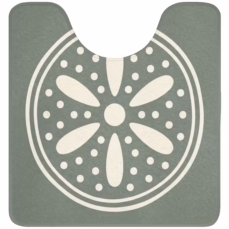 Wc Mat - Patroon - Cirkel - Abstract - Groen - Decoratie — 1