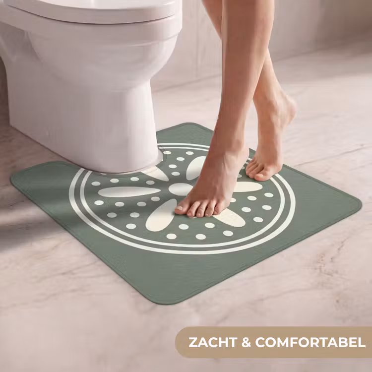 Wc Mat - Patroon - Cirkel - Abstract - Groen - Decoratie — 5
