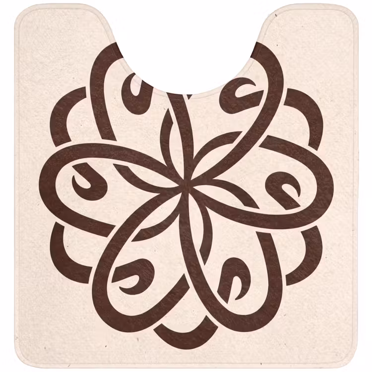 Wc Mat - Patroon - Knoop - Abstract - Modern - Bruin — 1