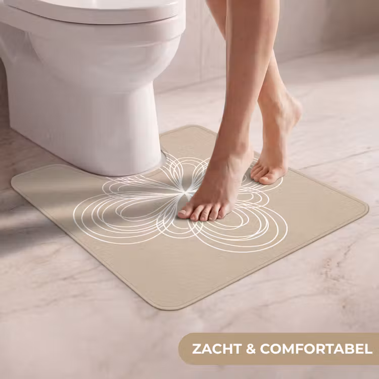 Wc Mat - Patroon - Lijnen - Abstract - Minimalistisch - Beige — 5