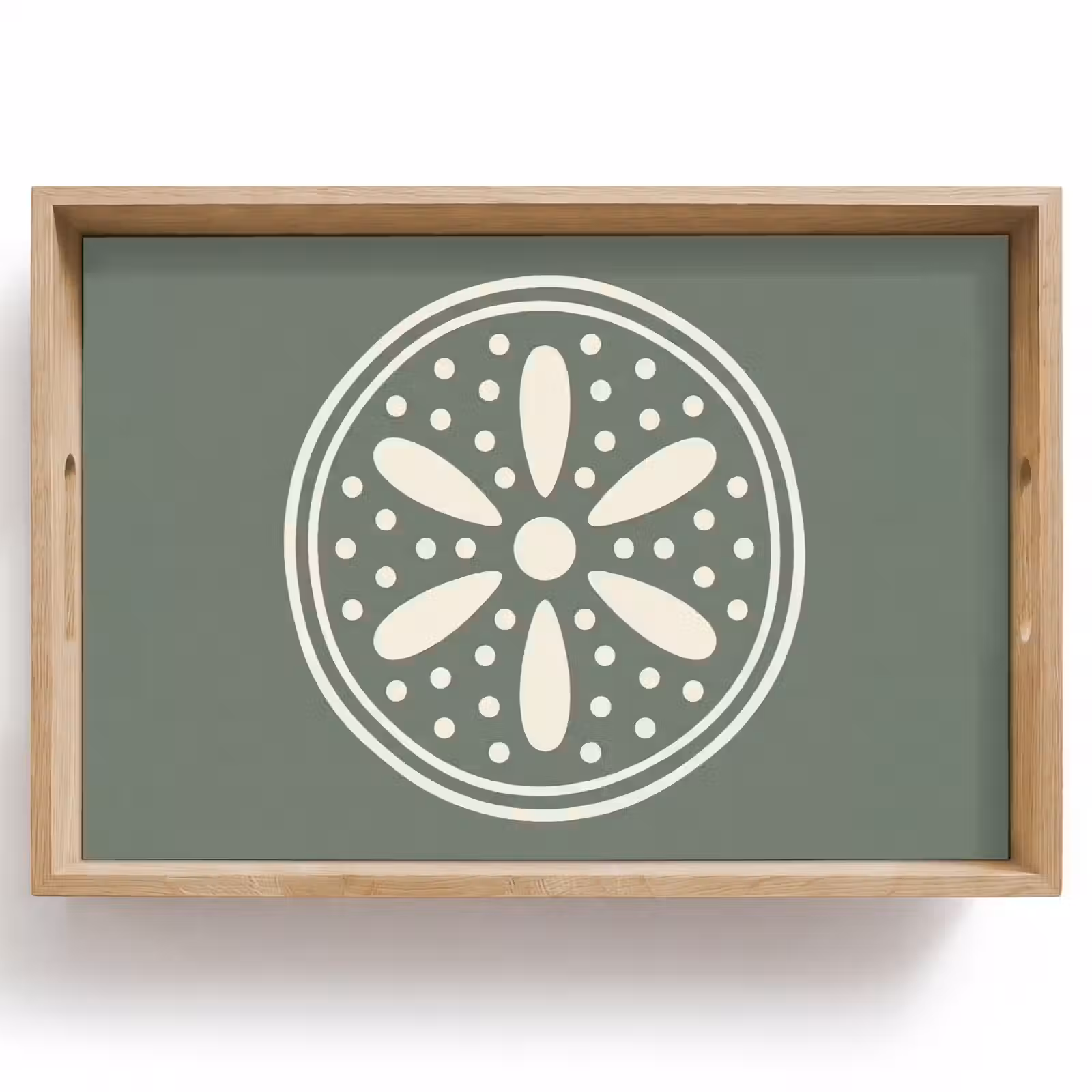 Dienblad - Patroon - Cirkel - Abstract - Groen - Decoratie — 1