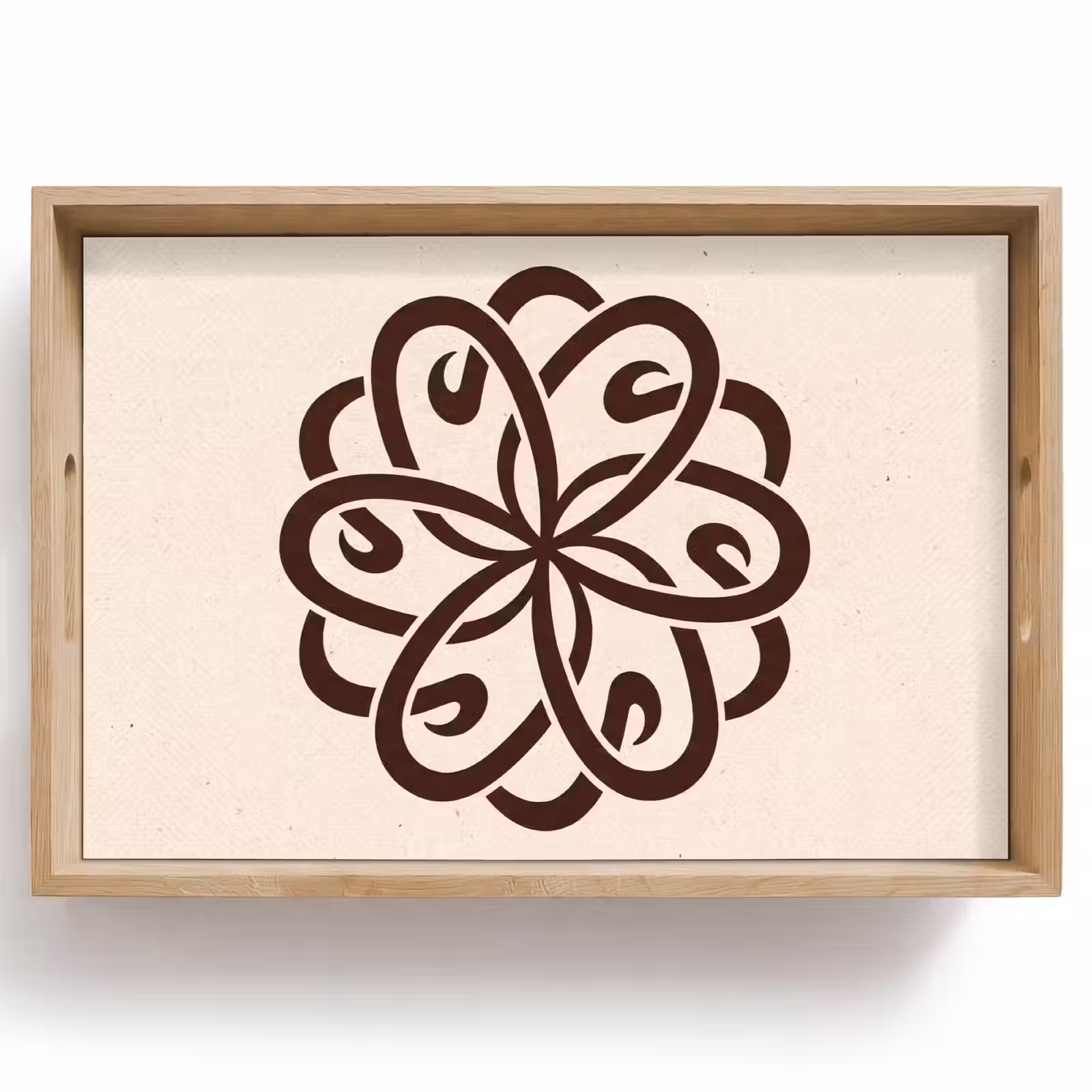 Dienblad - Patroon - Knoop - Abstract - Modern - Bruin — 1