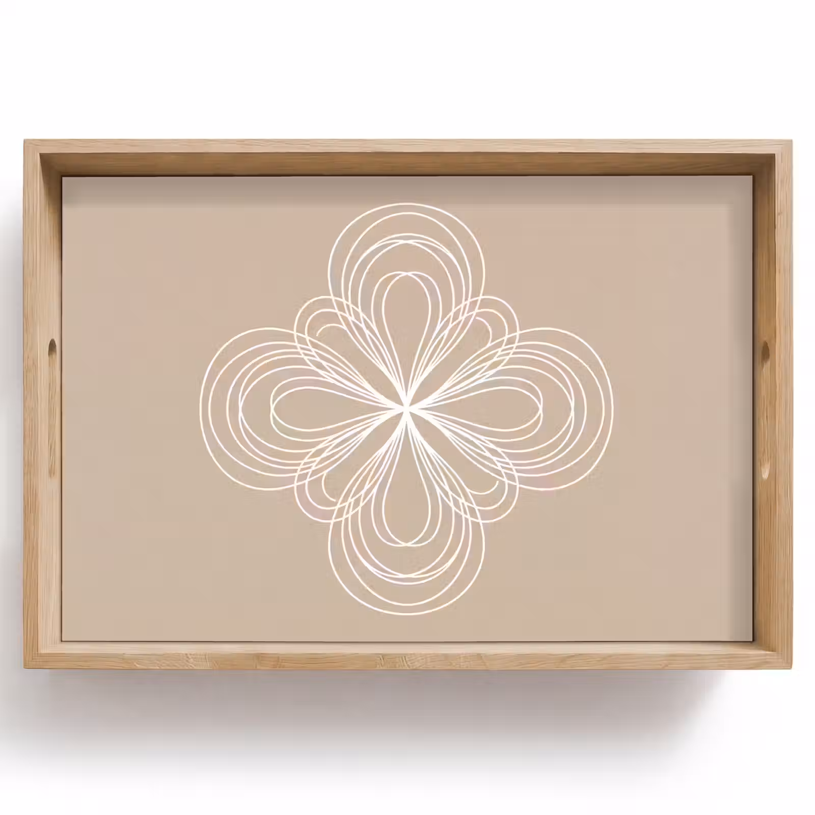 Dienblad - Patroon - Lijnen - Abstract - Minimalistisch - Beige — 1