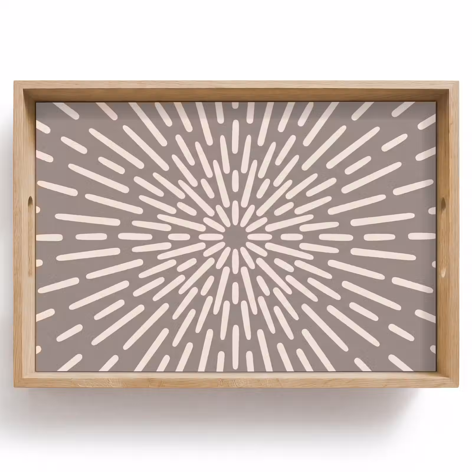 Dienblad - Patroon - Stralen - Abstract - Modern - Grijs — 1