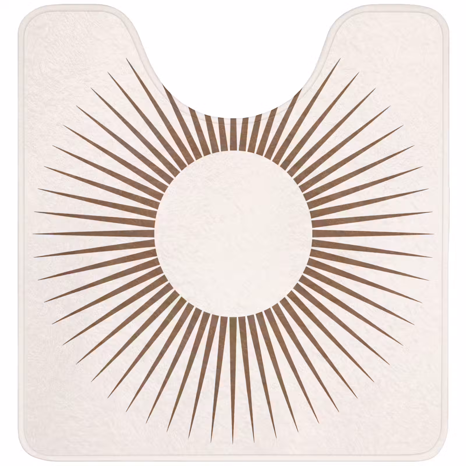 Wc Mat - Abstract - Zon - Symbool - Modern - Beige — 1