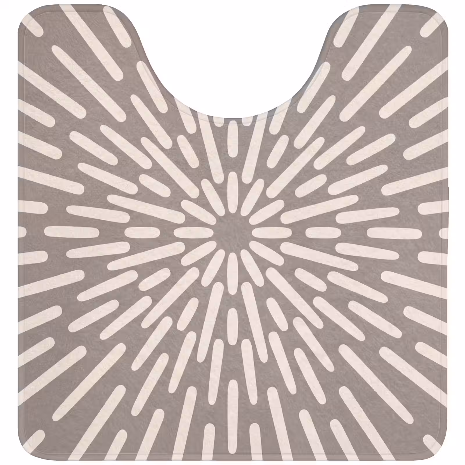 Wc Mat - Patroon - Stralen - Abstract - Modern - Grijs — 1