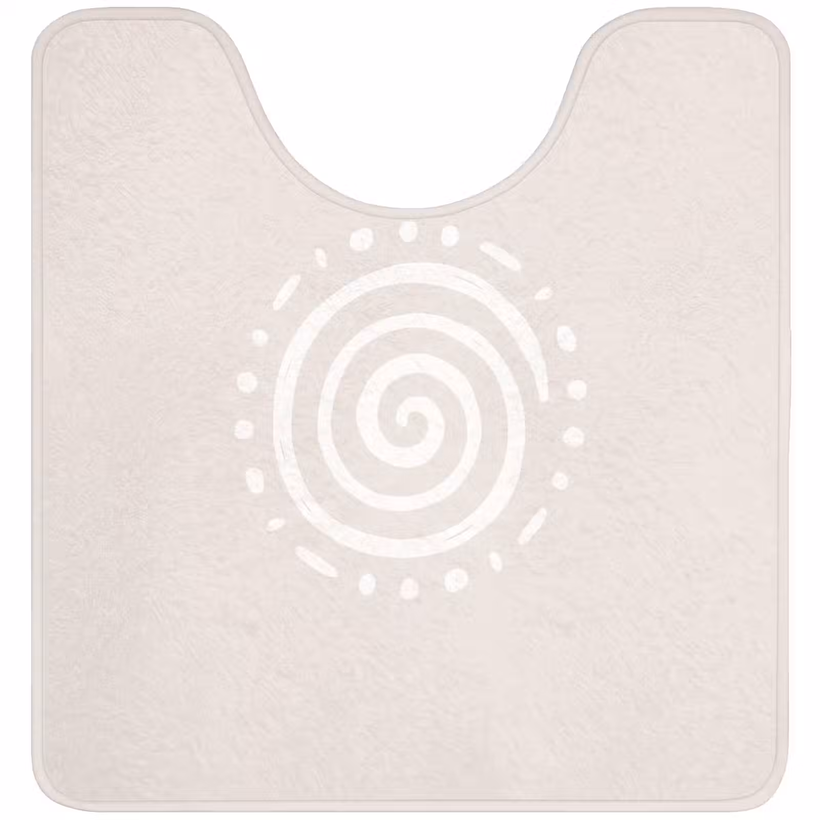 Wc Mat - Symbool - Spiraal - Abstract - Minimalistisch - Beige — 1