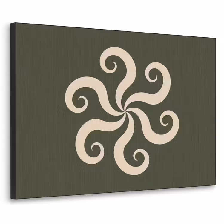 Art Frame - Patroon - Spiraal - Abstract - Modern - Groen — 1