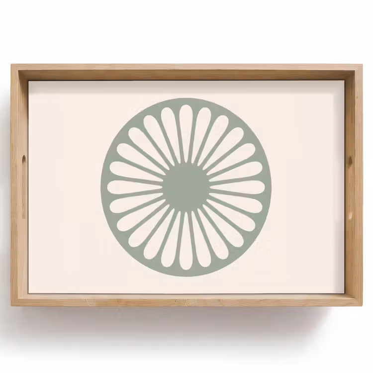 Dienblad - Abstract - Patroon - Radiaal - Modern - Groen — 1