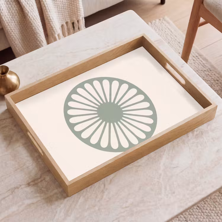 Dienblad - Abstract - Patroon - Radiaal - Modern - Groen — 2