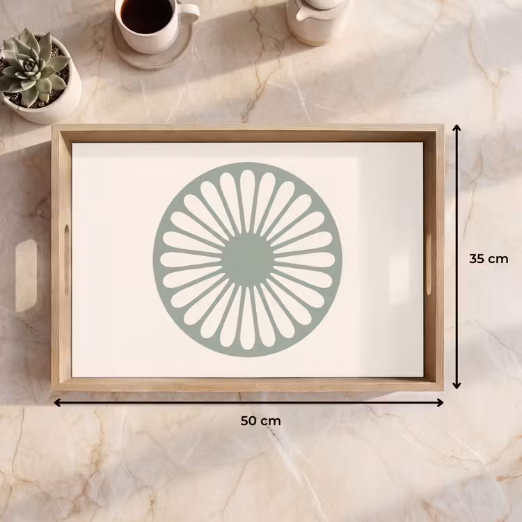Dienblad - Abstract - Patroon - Radiaal - Modern - Groen — 9