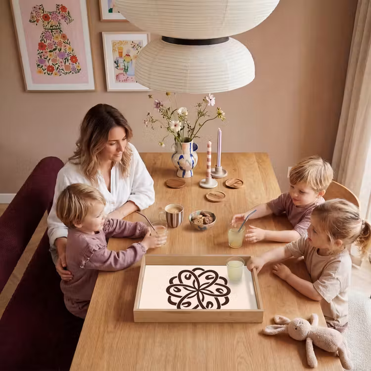 Dienblad - Patroon - Knoop - Abstract - Modern - Bruin — 7