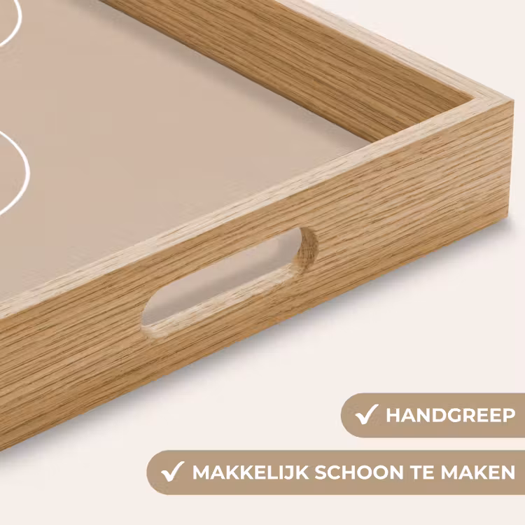 Dienblad - Patroon - Lijnen - Abstract - Minimalistisch - Beige — 5