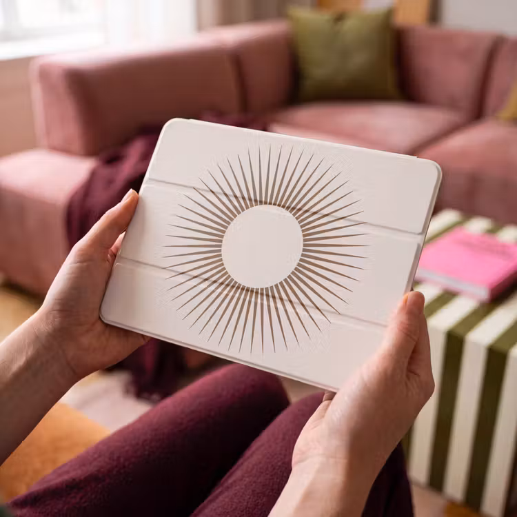 iPad hoes - Abstract - Zon - Symbool - Modern - Beige — 4