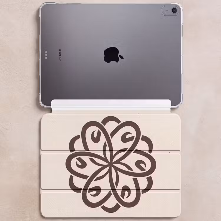 iPad hoes - Patroon - Knoop - Abstract - Modern - Bruin — 6