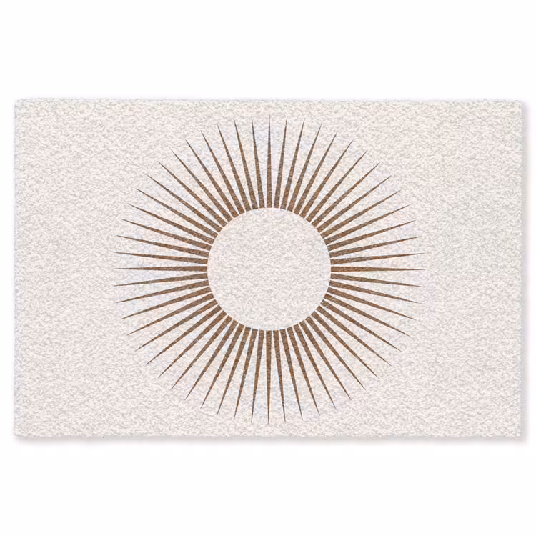 Vloerkleed - Abstract - Zon - Symbool - Modern - Beige — 1