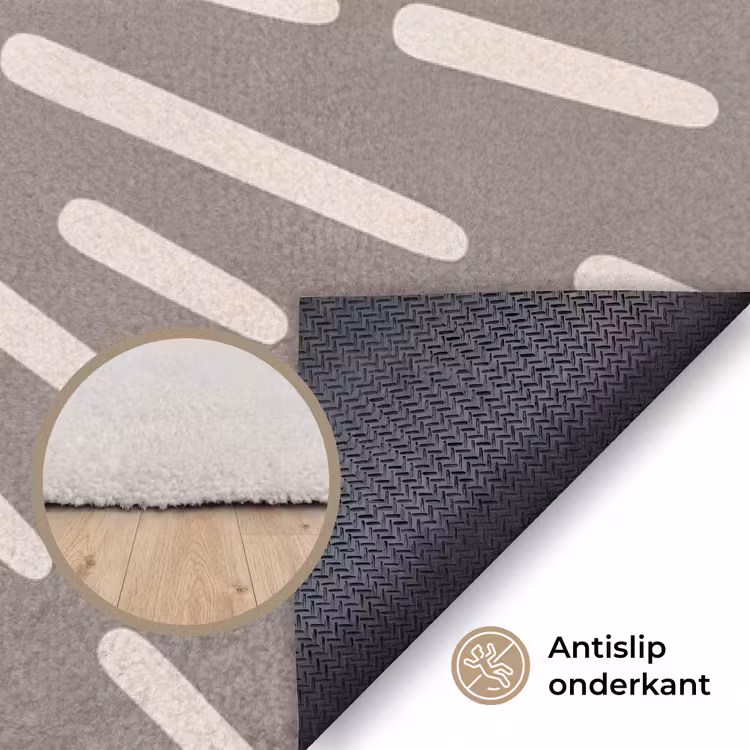 Vloerkleed - Patroon - Stralen - Abstract - Modern - Grijs — 4