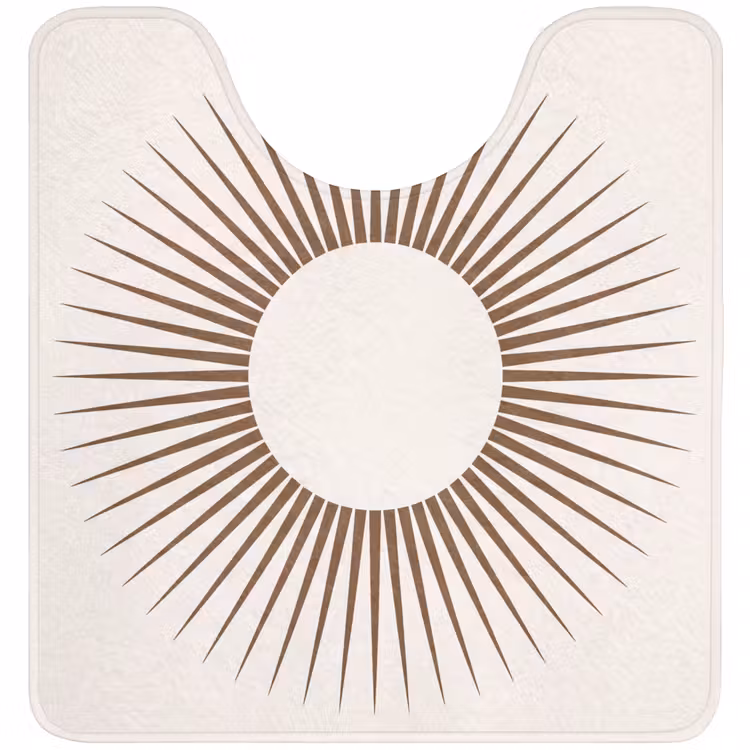 Wc Mat - Abstract - Zon - Symbool - Modern - Beige — 1