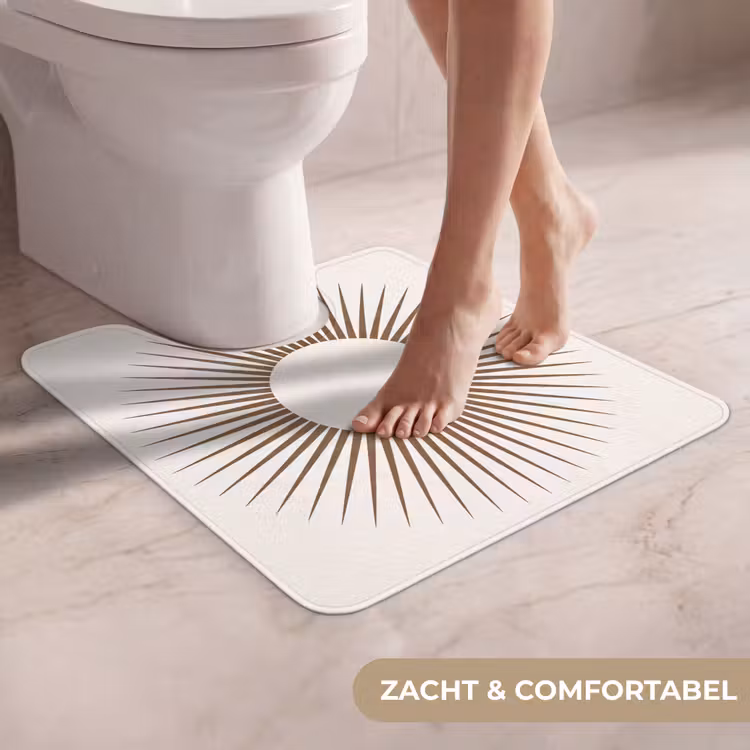 Wc Mat - Abstract - Zon - Symbool - Modern - Beige — 5