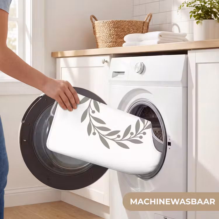 Wc Mat - Krans - Bladeren - Natuur - Minimalistisch - Grijs — 6