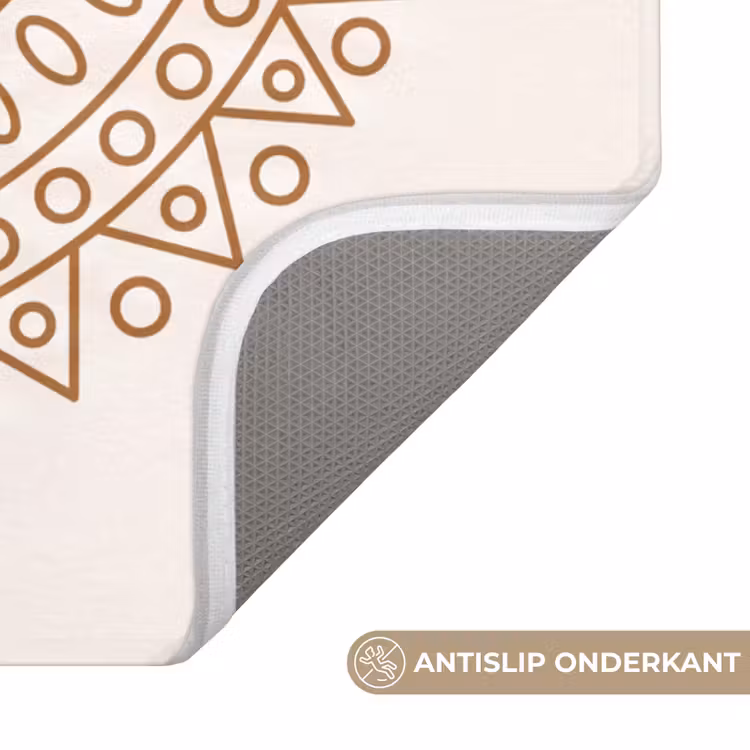 Wc Mat - Mandala - Geometrisch - Abstract - Oosters - Bruin — 4
