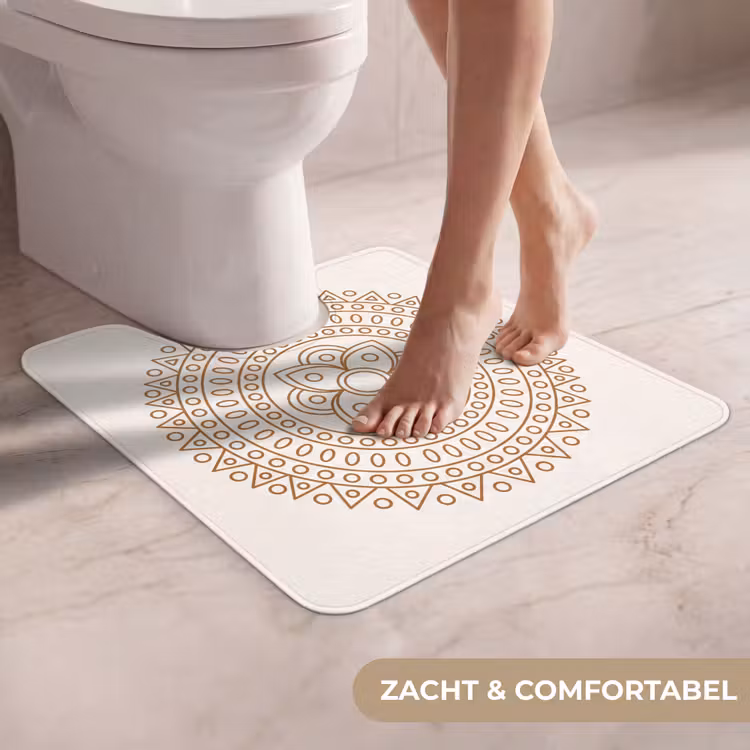 Wc Mat - Mandala - Geometrisch - Abstract - Oosters - Bruin — 5
