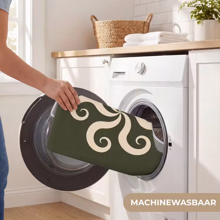 Wc Mat - Patroon - Spiraal - Abstract - Modern - Groen — 6