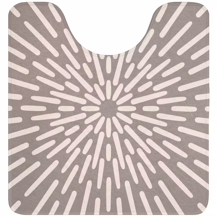 Wc Mat - Patroon - Stralen - Abstract - Modern - Grijs — 1
