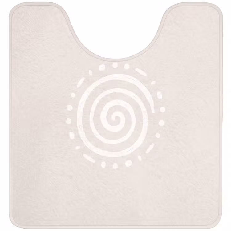 Wc Mat - Symbool - Spiraal - Abstract - Minimalistisch - Beige — 1