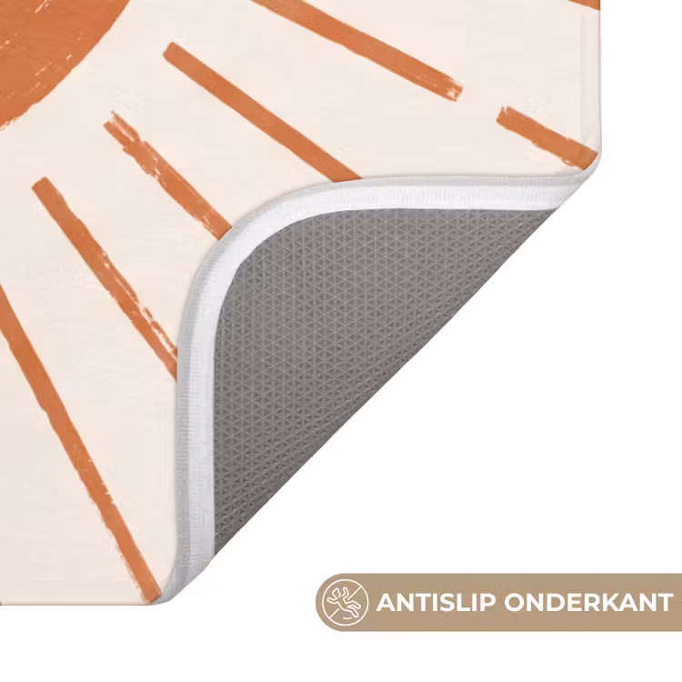 Wc Mat - Zon - Stralen - Abstract - Terracotta - Modern — 4
