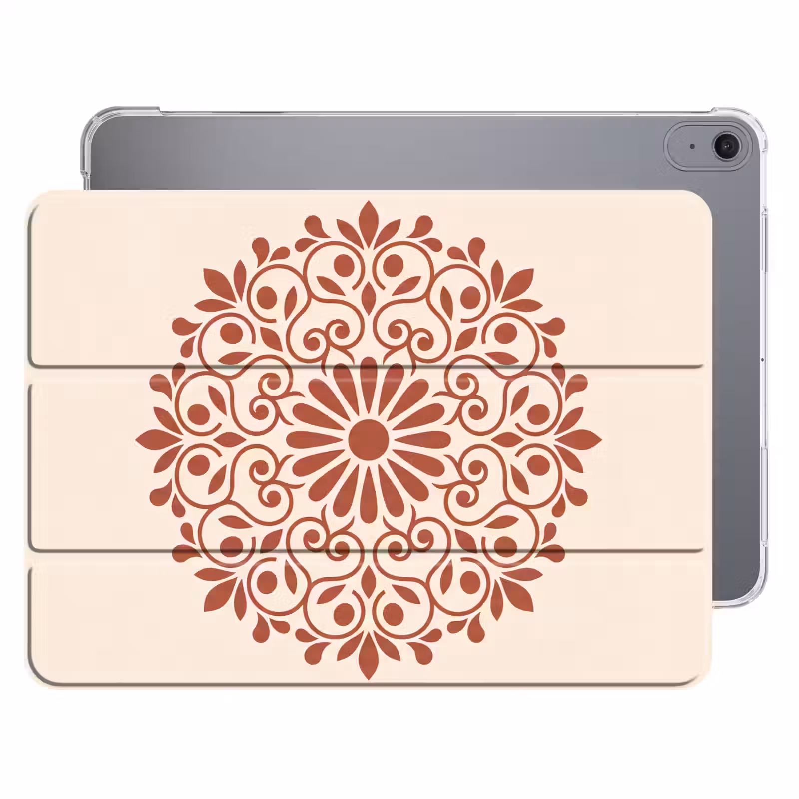 iPad hoes - Decoratie - Cirkel - Symmetrisch - Modern - Roodbruin — 1
