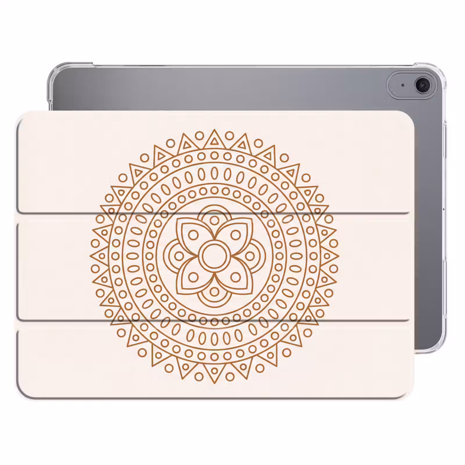 iPad hoes - Mandala - Geometrisch - Abstract - Oosters - Bruin — 1