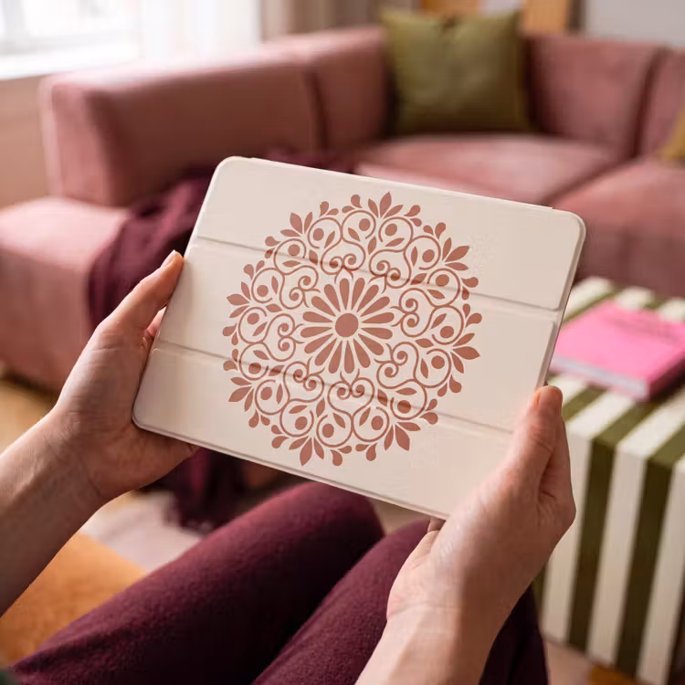 iPad hoes - Decoratie - Cirkel - Symmetrisch - Modern - Roodbruin — 4