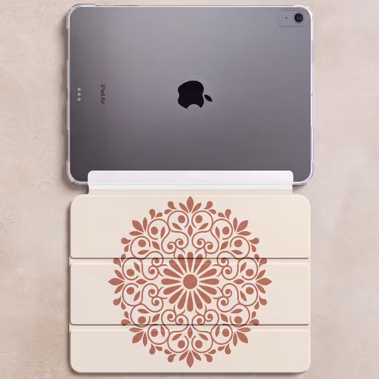iPad hoes - Decoratie - Cirkel - Symmetrisch - Modern - Roodbruin — 6