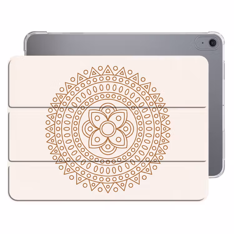 iPad hoes - Mandala - Geometrisch - Abstract - Oosters - Bruin — 1
